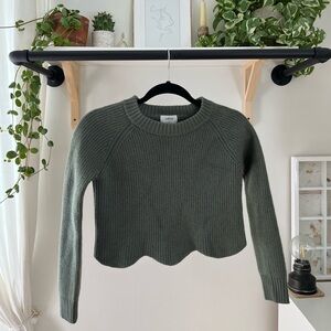 Wilfred Green Ribbed Sweater
